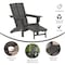 Flash Furniture Gray Adirondack Chairs with Ottoman-Cupholder, 2PK 2-LE-HMP-1045-110-GY-GG - alternate 10